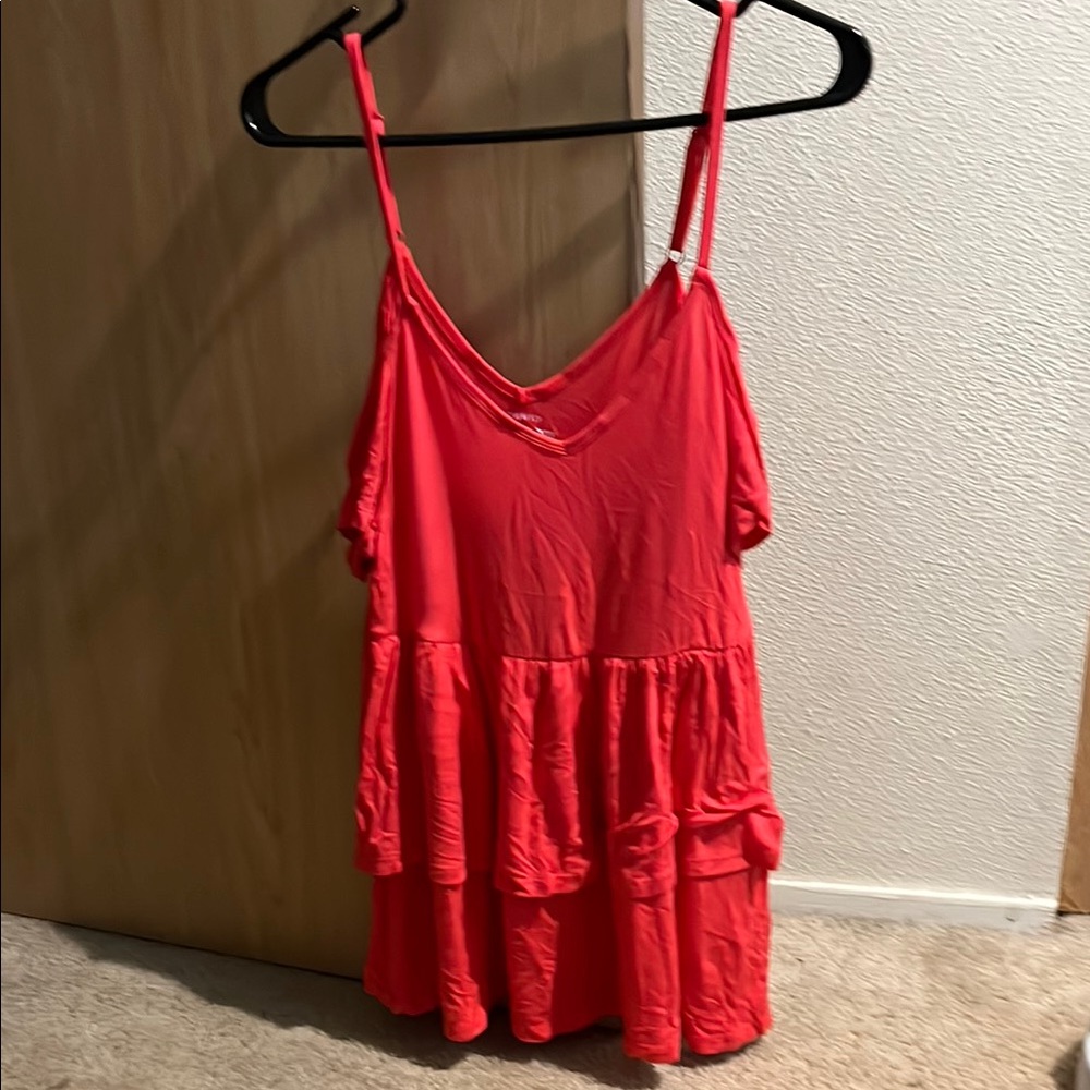 Women's Coral Sleeveless Top
